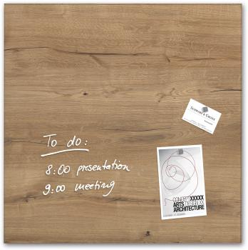 SIGEL Glas-Magnetboard GL254 Natural-Wood 480x480x15mm