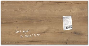 SIGEL Glas-Magnetboard GL258 Natural-Wood 910x460x15mm