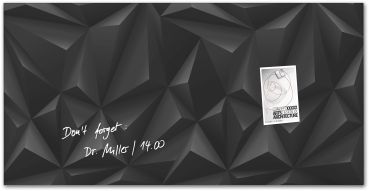 SIGEL Glas-Magnetboard GL261 Black-Diamond 910x460x15mm