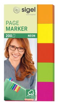 SIGEL Notes 20x50mm HN650 5 Farben ass. 200 Blatt