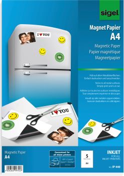 SIGEL Magnet-Papier A4 IP440 weiss 5 Stück