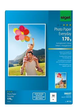 SIGEL InkJet Photo Paper Everyday A4 IP714 170g glossy 50 Blatt