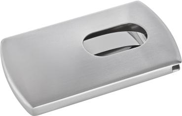 SIGEL Visitenkarten-Etui Snap VZ120 Edelstahl,12 ST.silber