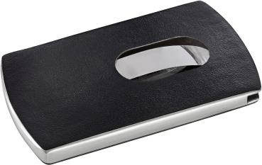 SIGEL Visitenkarten-Etui Snap VZ121 schwarz,silber,12 ST.