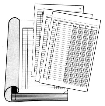 SIMPLEX Kolonnenbuch A4 15477 weiss/blau 50x2 Blatt