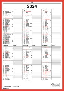 SIMPLEX Wandkalender 2024 4032340.24 A4,rot/weiss,d