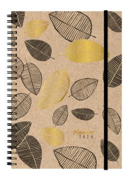 SIMPLEX Agenda Harmony 2024 40607.24 148x210mm,1W/2S, Kraft Leaves