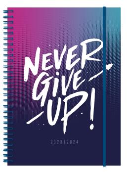 SIMPLEX Emotions weekly 17M 23/24 A5 500216.24 Never Give Up, 1W/2S 14.8x21cm