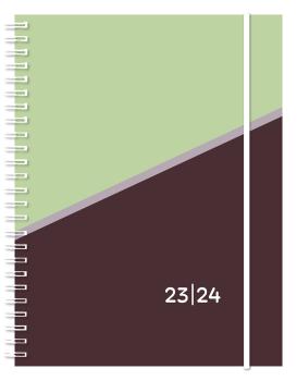 SIMPLEX Level weekly 17M 23/24 A6 500432.24 grün, 1W/2S 12x16.5cm