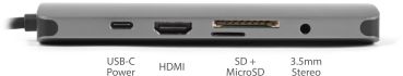 SITECOM USB-C Multi-Port Hub HDMI,LAN CN-382 3x USB-A, 4K, SD, mSD USB-C PD