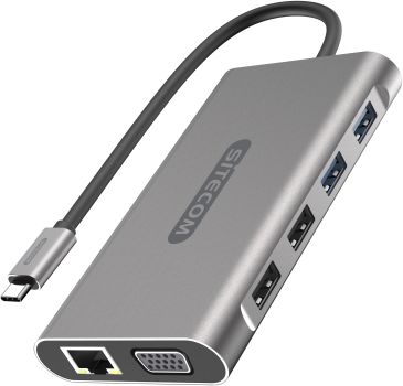 SITECOM USB-C Multi-Port Hub HDMI,VGA CN-390 6x USB-A, LAN, SD,mSD USB-C PD