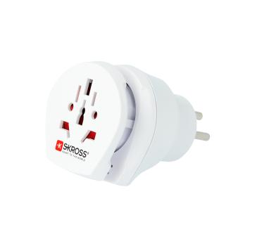 Skross country travel adapter combo 1.500216e world/eu to israel - Skross-1500216e-7640166320166