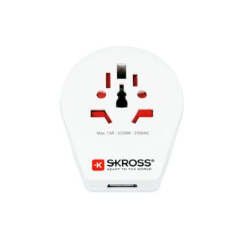 SKROSS Country Travel Adapter 1.500269 World to CH, IT, BRA with USB