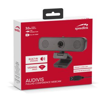 SPEEDLINK AUDIVIS Conference Webcam SL-601810-BK 1080p, Full HD, Black