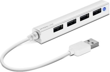 SPEEDLINK SNAPPY USB Slim Hub 2.0 SL140000W 4-port, passive, white