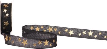 SPYK Band Cubino Étoiles 1031.1654 16mmx3m Schwarz-Gold