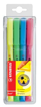 STABILO Textmarker Flash 1-3,5mm 555/4 4 Farben ass.