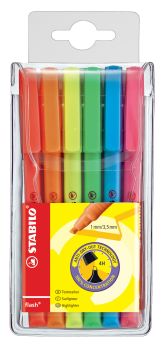 STABILO Textmarker FLASH 1/3,5mm 555/6 6 Farben ass.