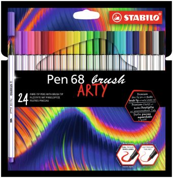 STABILO Fasermaler Pen 68 Brush 568/24-21-20 24 Stück ass.