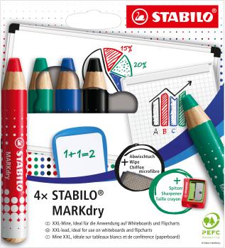 STABILO Whiteboardmarker MARKdry 648/4 4er Etui