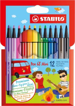 STABILO Fasermaler Pen 68 668/12 12 Farben, Etui