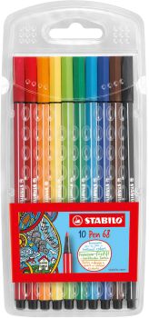 STABILO Fasermaler Pen 68 1mm 68/10 10 Farben ass.