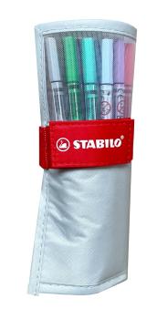 STABILO Rollerset point 68 1.0mm 6825-08-03CH 25 Farben ass. pastellgrau