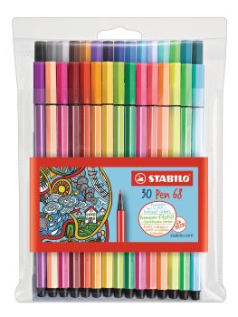 STABILO Fasermaler Pen 68 1mm 6830-1 24+6 Neon Etui