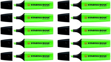 STABILO Boss Marker Original 2-5mm 70/33-10 grün 10 Stück