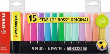 STABILO BOSS Original 2-5mm 7015-01-5 Tischset 15 Stück