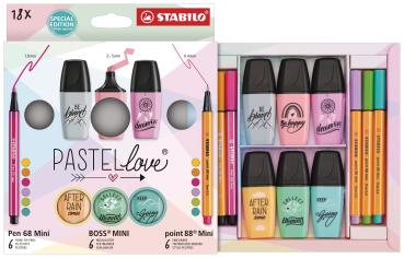 STABILO Set Mini World 77/5-8-5 Pastellove 18-teilig