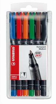 STABILO OHP Pen permanent M 843/6 6er Etui