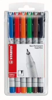 STABILO OHP Pen non-perm. S 851/6 6er Etui