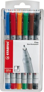 STABILO OHP Pen non-perm. F 852/6 6er Etui