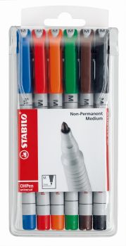 STABILO OHP Pen non-perm. M 853/6 6er Etui