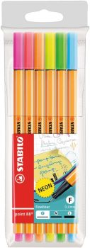 STABILO Fineliner Point 88 88/6-1 6er Etui Neon