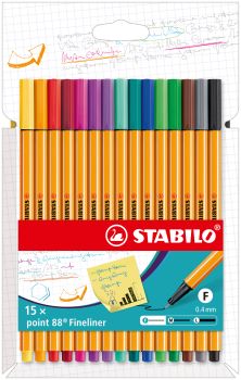 STABILO Feinschreiber point 88 8815-4 Kartonetui 15 Stk.