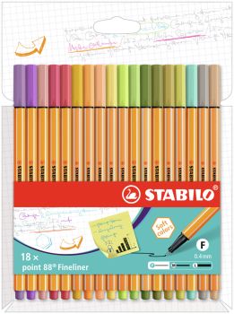 STABILO Feinschreiber Point 88 0.4mm 8818-2-5 18 Farben ass.