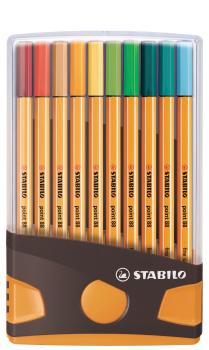 STABILO Fineliner Point 88 8820-03-05 20 Stück ass. ColorParade