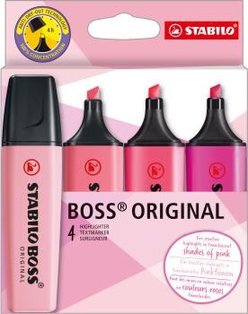 STABILO Boss Leuchtmarker Original D70/4-6-1 Shade of pink 4 Stück