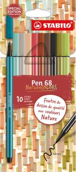 STABILO Fasermaler Pen 68 1mm F59627 Nature Colors 10 Stück