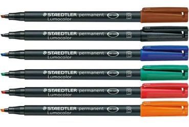 STAEDTLER Lumocolor permanent B 314 WP6 6 Farben ass.