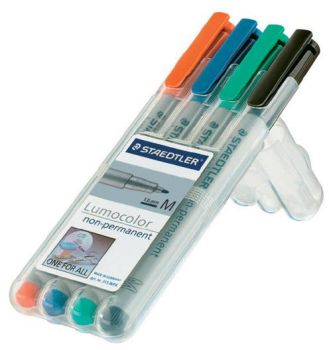 STAEDTLER Lumocolor non-perm. M 315 WP4 4 Farben ass.