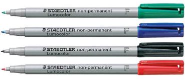 STAEDTLER Lumocolor non-perm. F 316 WP4 4 Farben ass.