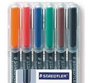 STAEDTLER Lumocolor permanent F 318-WP6 6 Farben ass.