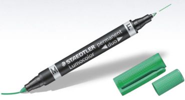 STAEDTLER Lumocolor DUO 348 0.6/1.5mm 348-5 grün perm.