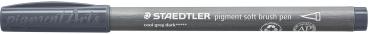 STAEDTLER Fasermaler mit Pinselspitze 372-871 coolgrey dark, Softspitze