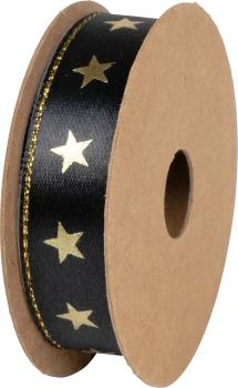 STEWO Geschenkband Satin 2583410770 schwarz 15mmx3m