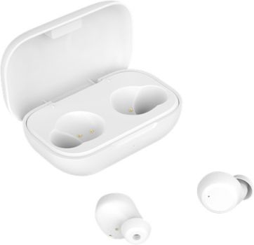 STREETZ TWS dual earbuds,white TWS-1111 w ChargeCase