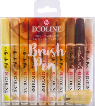 TALENS Ecoline Brush Pen Set 11509806 ass. Skin 10 Stück